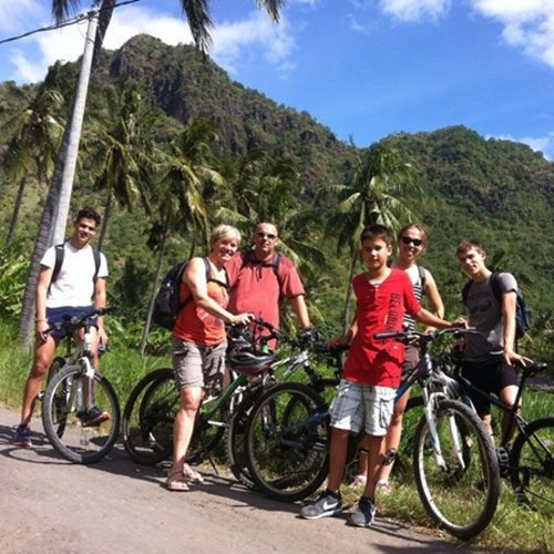 Cycling route through Pemuteran village, north Bali