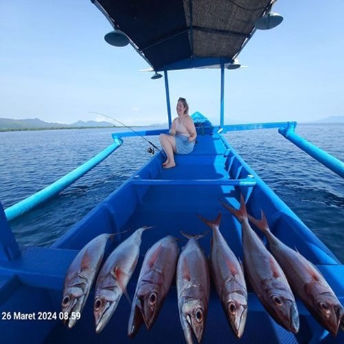 Fishing boat off Pemuteran Beach, north Bali